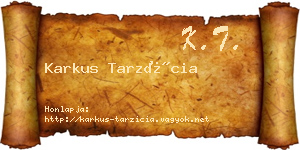 Karkus Tarzícia névjegykártya